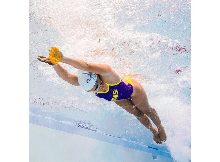 Finis Iso Teknikk Paddles L Svart/Gul 
