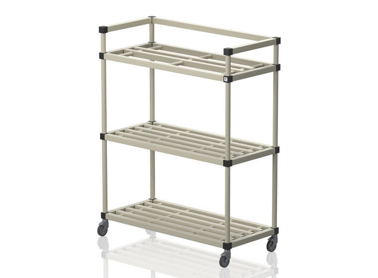 Oppbevaringshylle med kroker | Beige 177 x 138 x 60 cm 