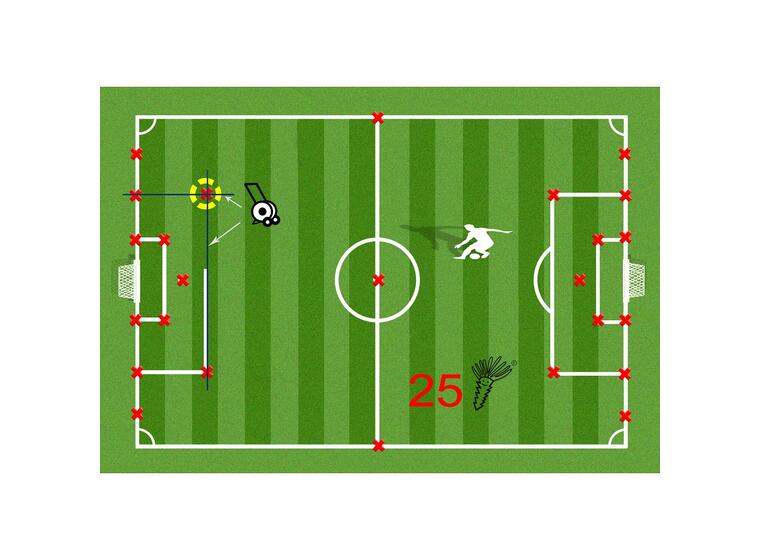 Oppmerkingssett Plifix 25 stk. Hvit Ett sett er nok til en fotballbane 
