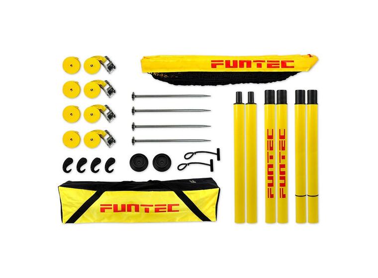 Sandvolleyball-sett Funtec Beach Champ Nett 8,5 m | Stolper | Bag 