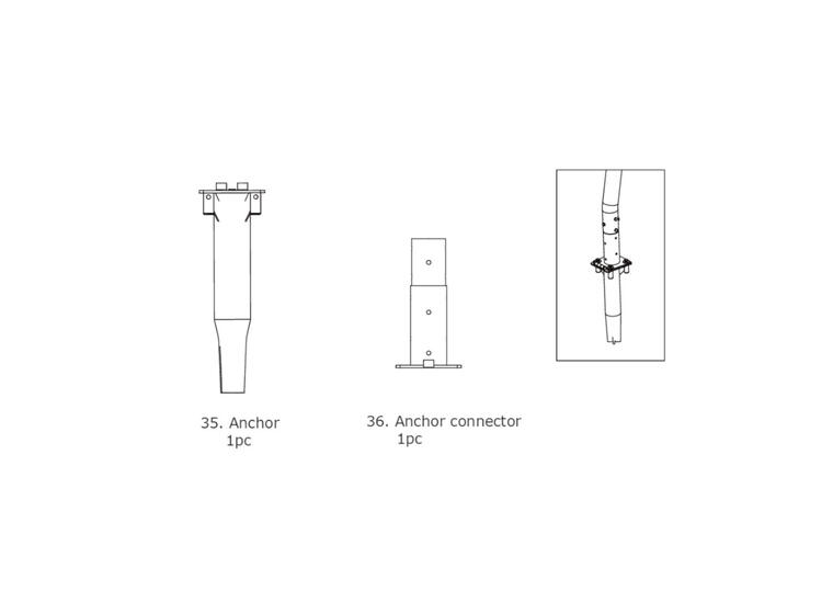 EXIT Galaxy Forankring Ground Anchor Parts For Inground 