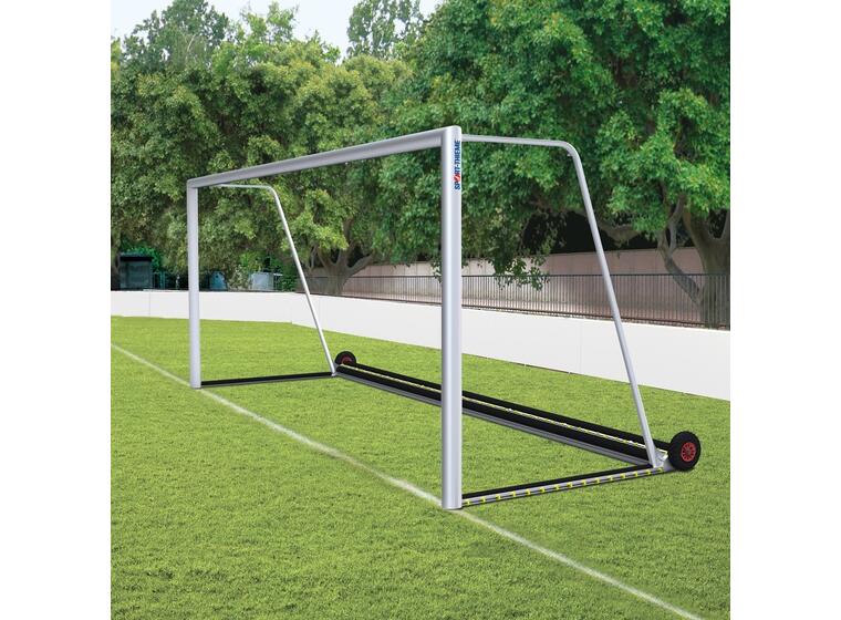 Fotballmål 7,32x2,44 m Safety helsveiset 11'er mål | Oval profil | Med hjul 