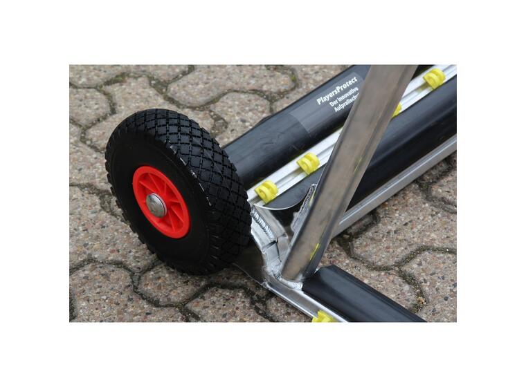 Fotballmål 7,32x2,44 m Safety helsveiset 11'er mål | Oval profil | Med hjul 