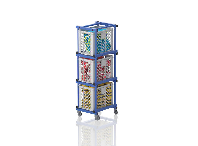 Oppbevaringsvogn uten kasser 180 x 54 x 66 cm 