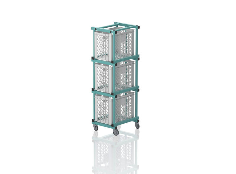 Oppbevaringsvogn uten kasser 180 x 54 x 66 cm 