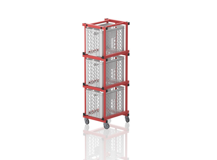 Oppbevaringsvogn uten kasser 180 x 54 x 66 cm 