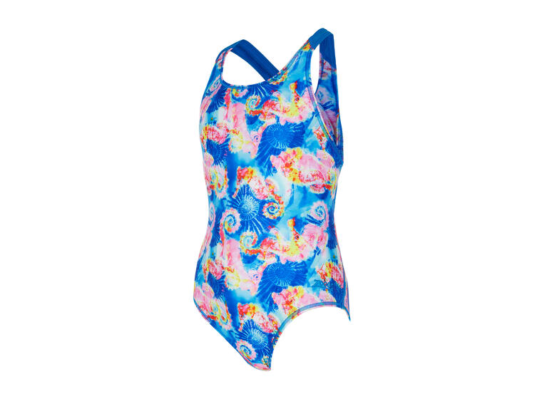 Aqua Pony Flyback Badedrakt jr 116cm Zoggs | Blå/Flerfarget | Ecolast 