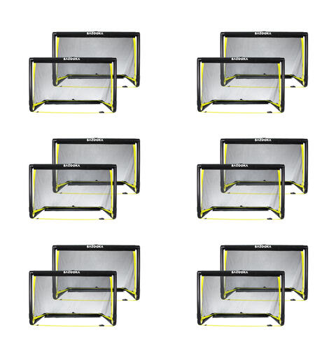 BazookaGoal XL | 150X90 cm | 12 stk 3v3 Fotballm&#229;l - Sammenleggbart minim&#229;l