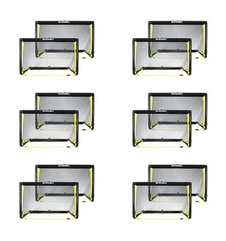 BazookaGoal XL | 150X90 cm | 12 stk 3v3 Fotballm&#229;l - Sammenleggbart minim&#229;l