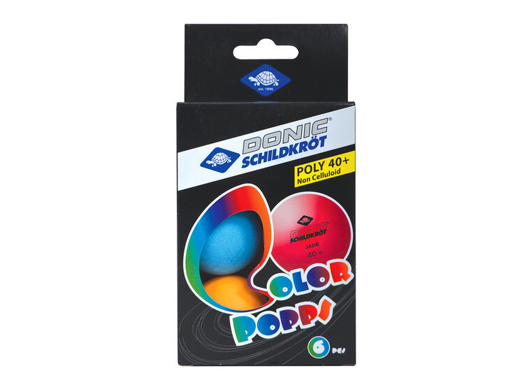 Bordtennisballer Schildkröt Colour Popps 6 stk | Skoler og fritid 