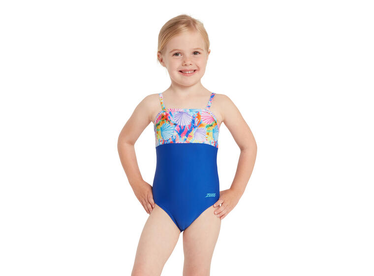 Crazy Clams Classicback Badedrakt 92cm Zoggs | Blå/Flerfarget | Ecolast 