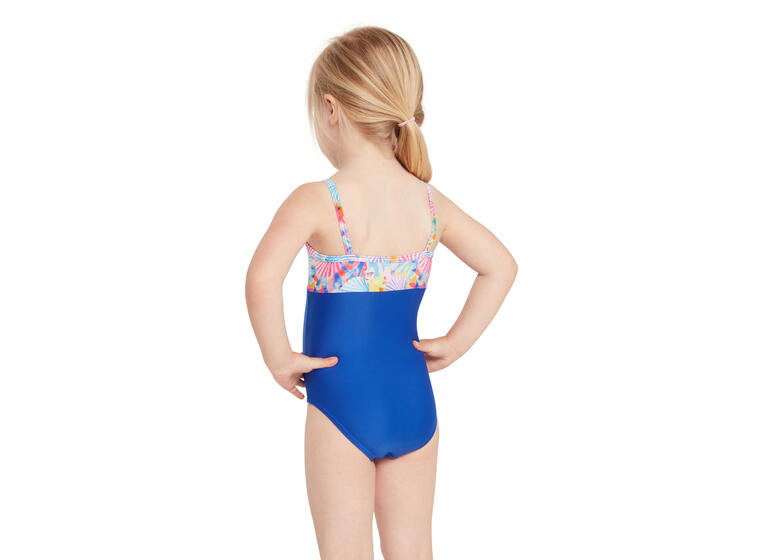 Crazy Clams Classicback Badedrakt 92cm Zoggs | Blå/Flerfarget | Ecolast 