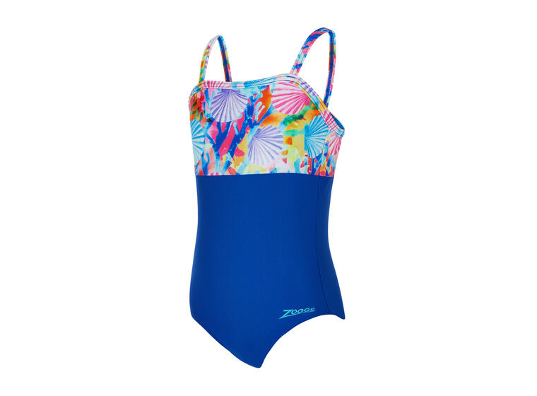Crazy Clams Classicback Badedrakt 92cm Zoggs | Blå/Flerfarget | Ecolast 