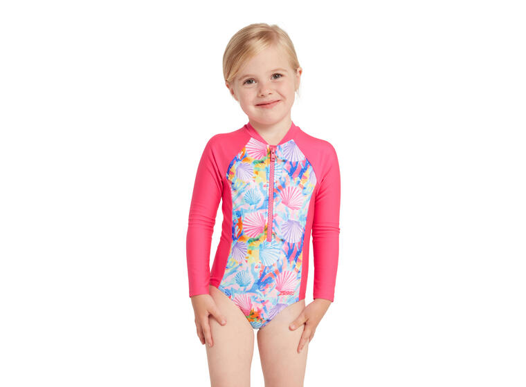 Crazy Clams Paddle Suit Badedrakt 92cm Zoggs | Rosa/Flerfarget | Ecolast 