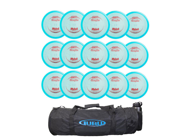 Discgolf Midrange Champion Mako3 Klassesett 15 stk | Mellomdistanse | Bag 