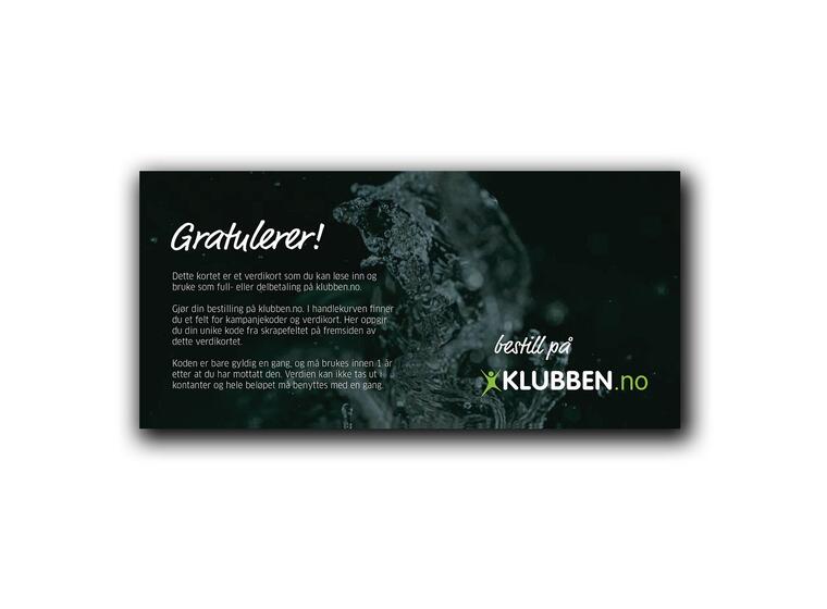Gavekort kr 1000,- Verdikort med skrapefelt 