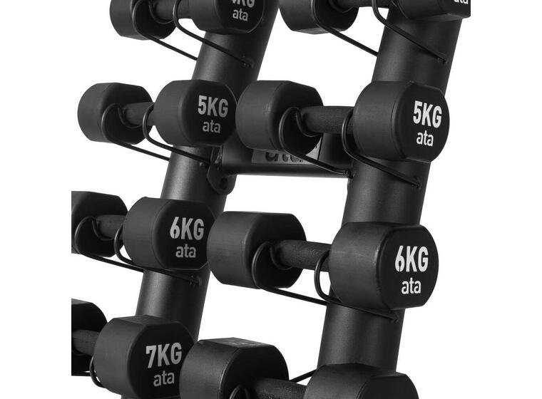 Manualer ata Aerobic PU med 1-10 kg Med Manualstativ | 10 par Manualer 