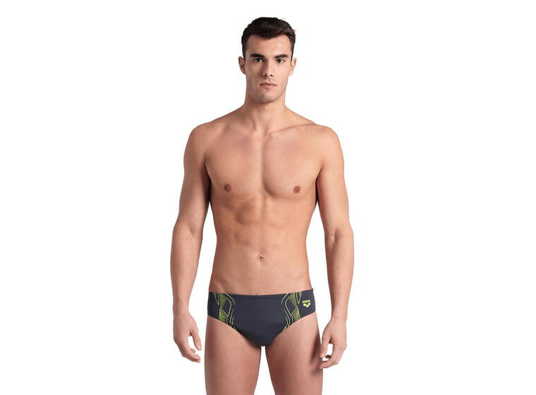 Reflecting Swim Briefs Badebukse 34 Arena | Grå/Gul | MaxLife ECO 
