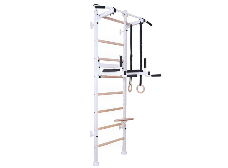 Ribbevegg BenchK 413 Hvit Pull-up | dip bar | husketallerken 