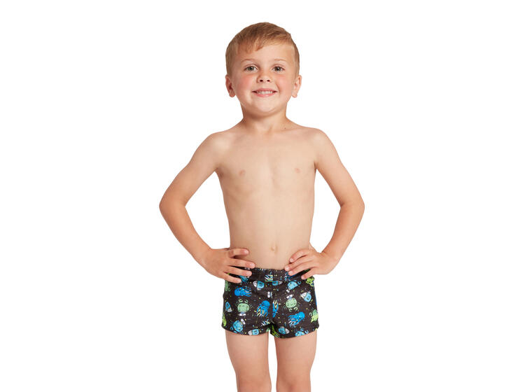 Sea Play Hip Racer Badebukse 80cm Zoggs | Svart/Flerfarget | Ecolast 