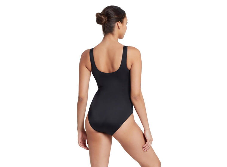 Shimmer Scoopback Badedrakt EU36 Zoggs | Svart/Flerfarget  | Ecolast 