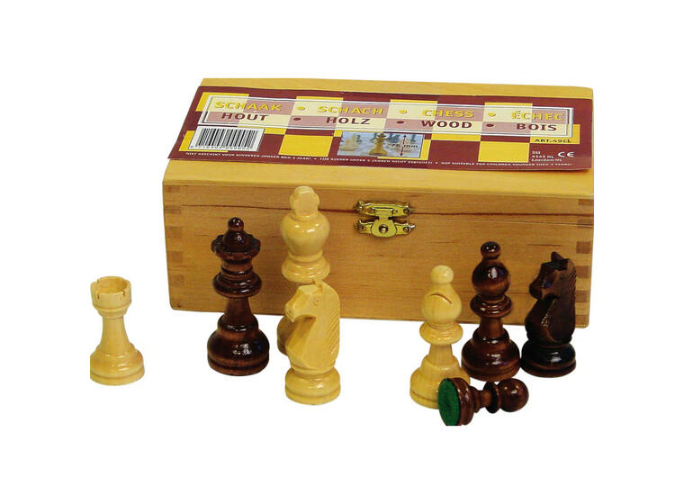 Sjakkbrikker levert i treboks 87 mm 