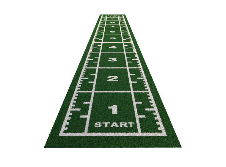 Sprintbane Premium Grønn Sprinttrack | 10,4 x 1,33 m 