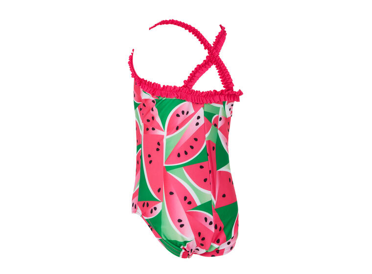 Watermelon Ruffle Crossback Badedrakt 98 Zoggs | Rosa/Grønn | Ecolast 