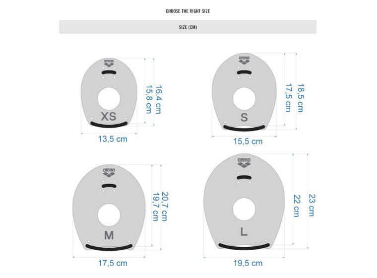 Arena Elite Hand Paddles 2 Limegrønn | L 