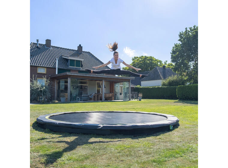 EXIT Silhouette Sports Bakketrampoline 427 cm | Svart | Uten sikkerhetsnett 
