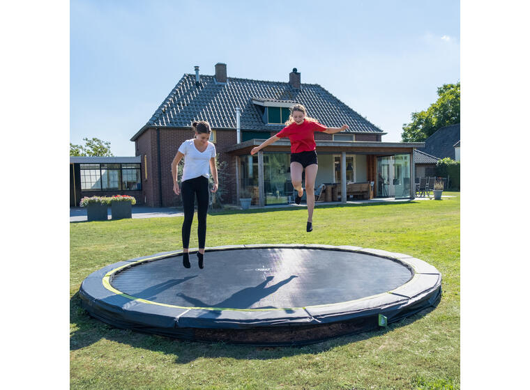 EXIT Silhouette Sports Bakketrampoline 427 cm | Svart | Uten sikkerhetsnett 