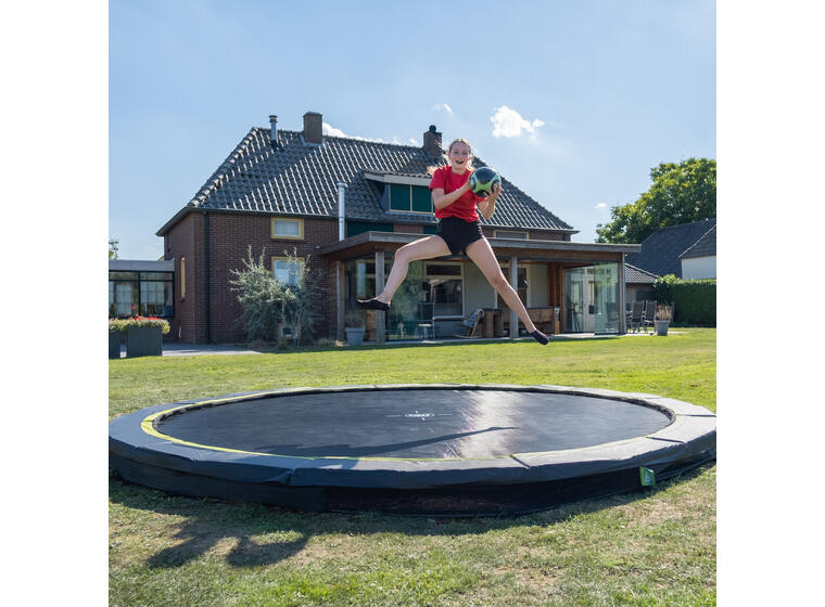 EXIT Silhouette Sports Bakketrampoline 427 cm | Svart | Uten sikkerhetsnett 