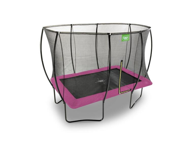 EXIT Silhouette trampoline 214 x 305 cm | Rosa | Sikkerhetsnett 