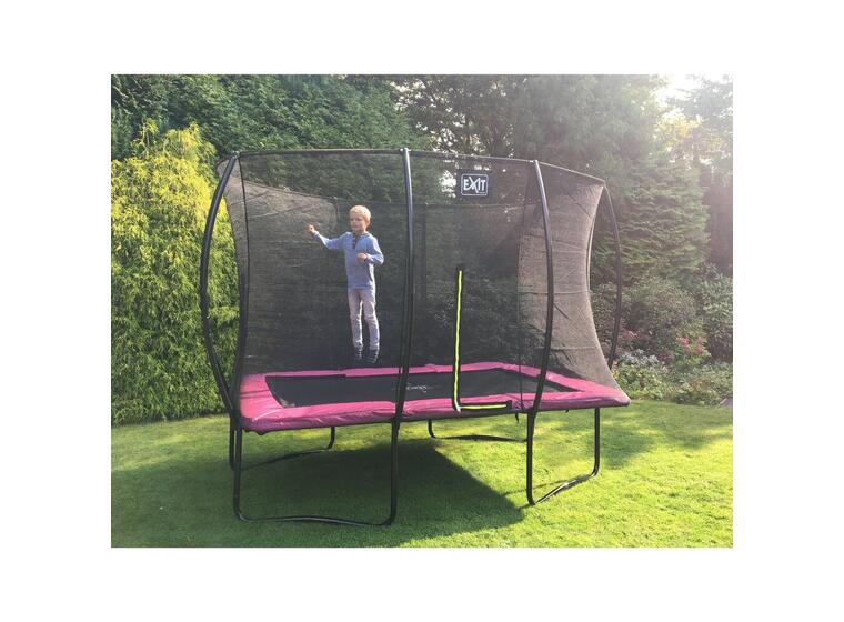 EXIT Silhouette trampoline 214 x 305 cm | Rosa | Sikkerhetsnett 