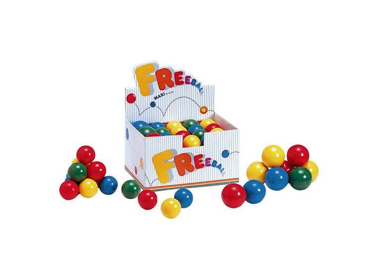 Freeball 5 cm - ass.farger 24 stk. | Lett gummiball | Lateksfri 