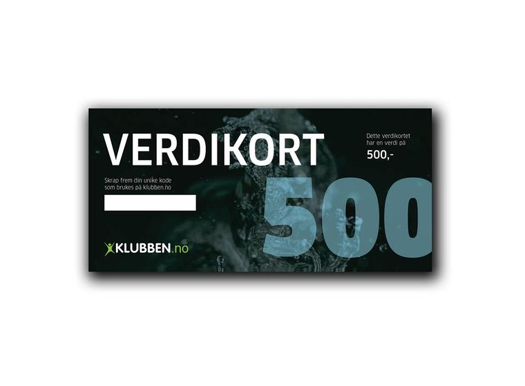 Gavekort kr 500,- | 10 stk Verdikort med skrapefelt 