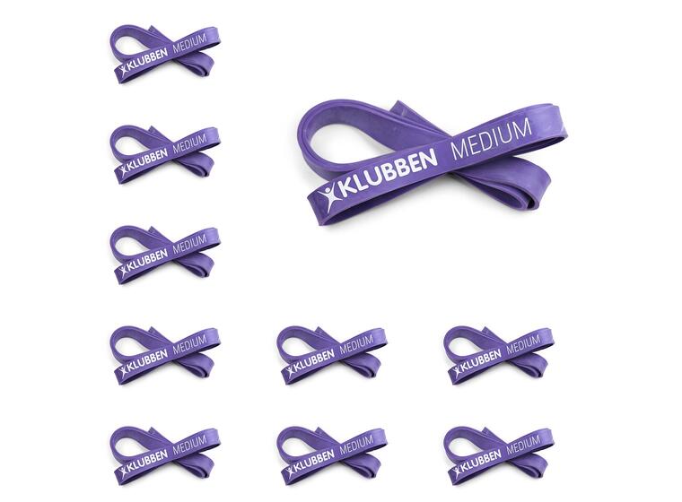 Powerband - lang, rund treningsstrikk 10 stk. | Medium |  Lilla 