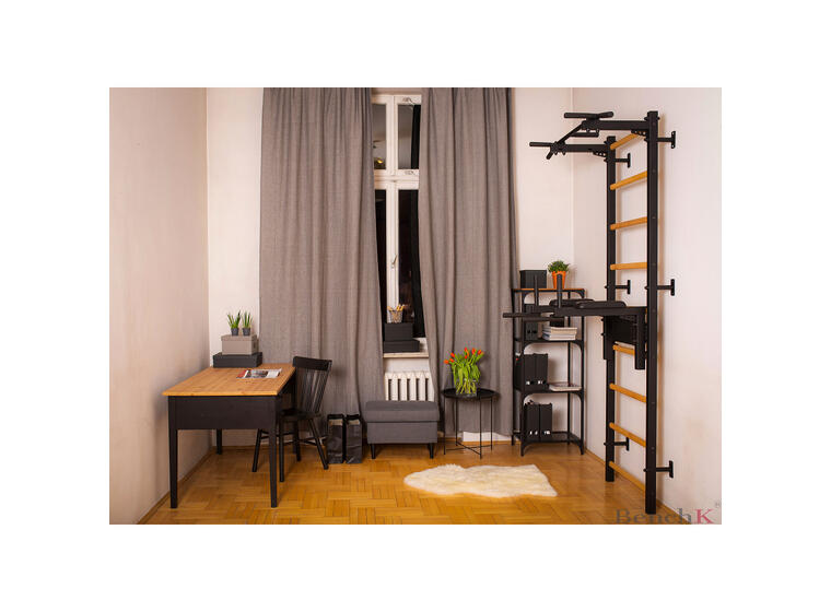 Ribbevegg BenchK 312B Svart Pull-up | Høydejusterbar dip bar 