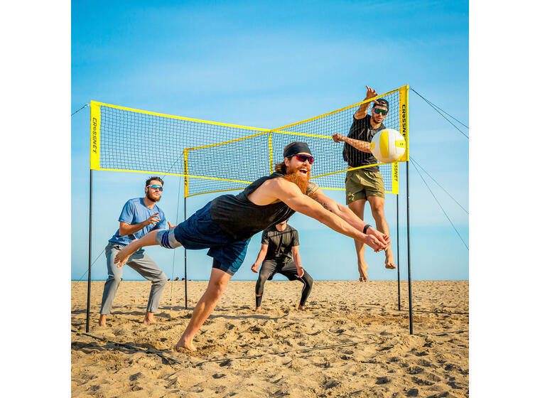 Sandvolleyball-sett Crossnet Four Square Kryssnett | Stolper | Banemarkering 