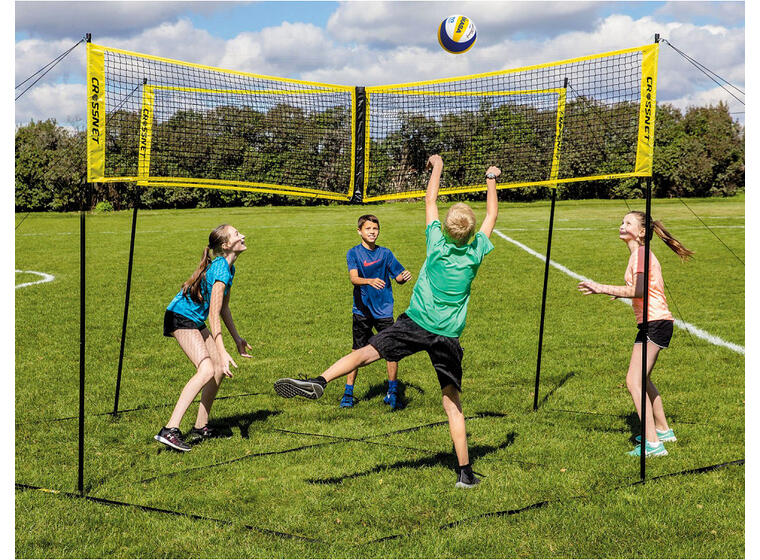 Sandvolleyball-sett Crossnet Four Square Kryssnett | Stolper | Banemarkering 