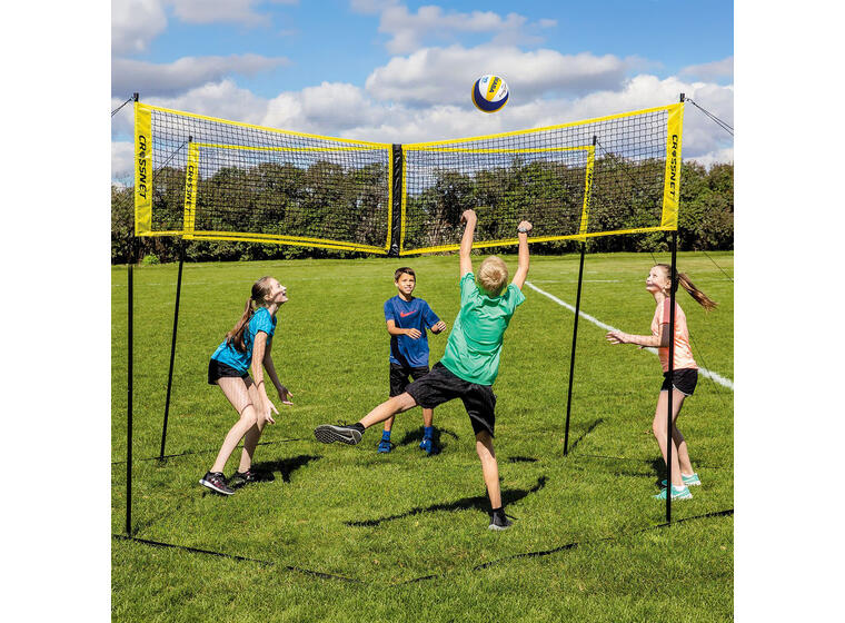 Sandvolleyball-sett Crossnet Four Square Kryssnett | Stolper | Banemarkering 