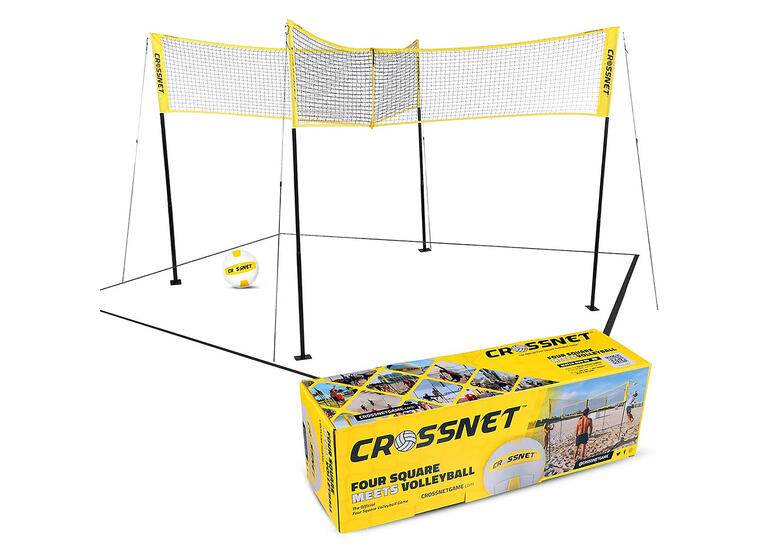 Sandvolleyball-sett Crossnet Four Square Kryssnett | Stolper | Banemarkering 