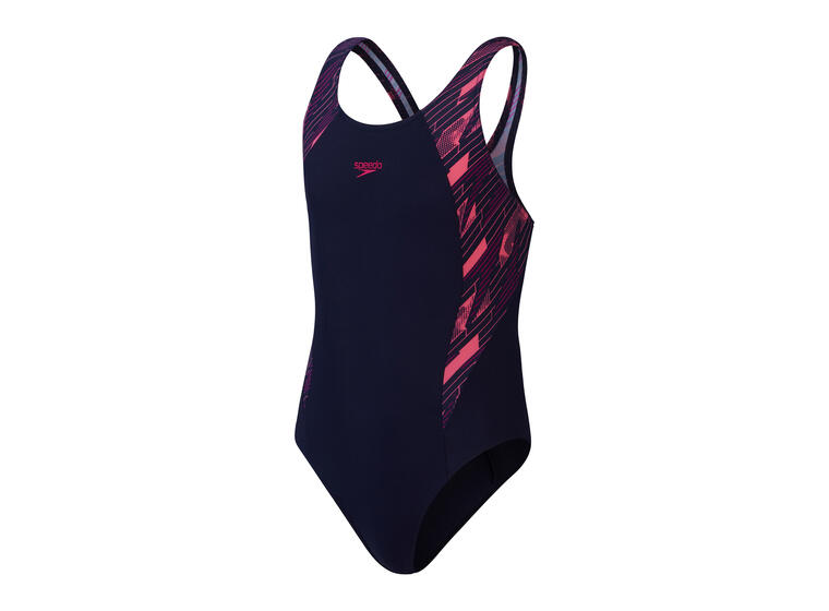 Splice HyperBoom Badedrakt jr 116 Speedo | Svart/Rosa | ECO EnduraFlex 