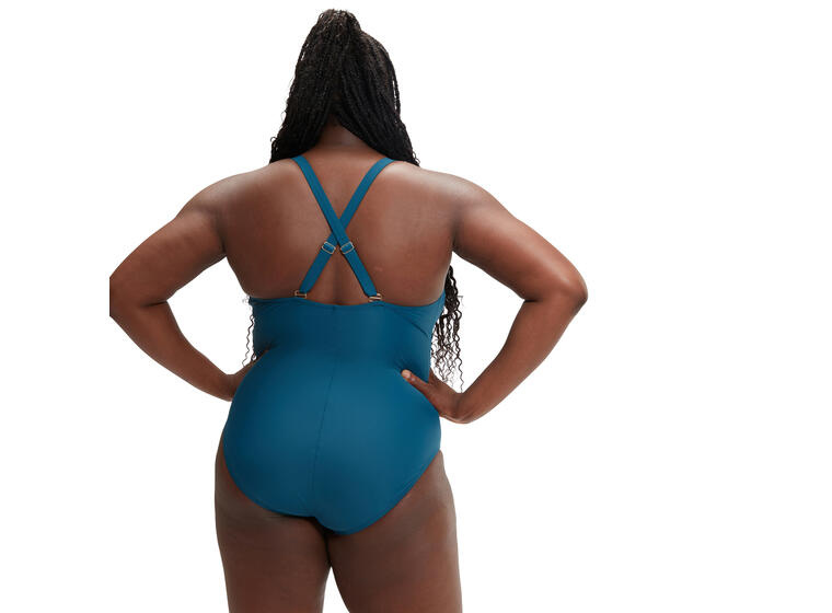 V Neck Shaping Badedrakt (+) 46 Speedo | Dark Teal | ECO BodyFit Rec 