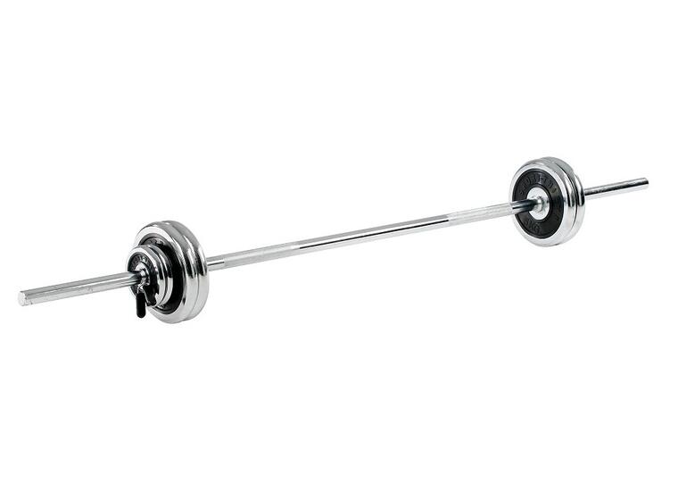Vektsett Krom 50 kg Vektstang 180 cm, vektskiver og låser 