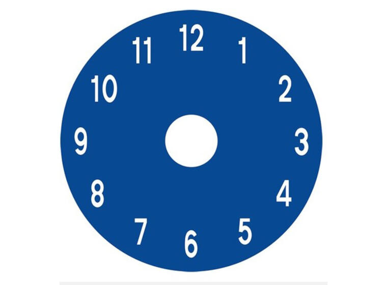 Asfaltmaling Klokke Diameter 2 meter 