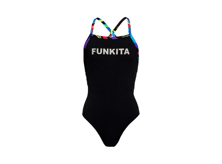 Beat It Black Badedrakt jr 128cm Funkita | Strapped in One Piece 