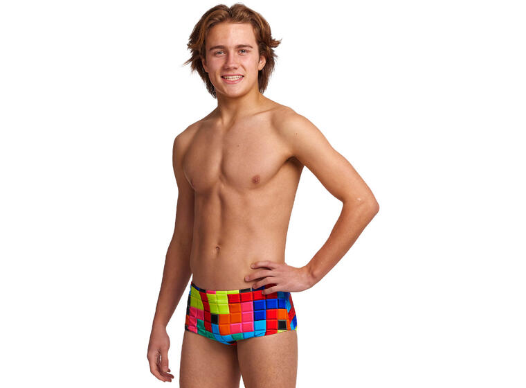 Blocked Badebukse jr 140cm Funky Trunks | Sidewinder Trunks