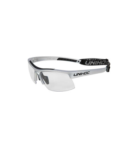 Innebandybriller Unihoc Energy Junior Beskyttelsesbriller | S&#248;lv/ Svart
