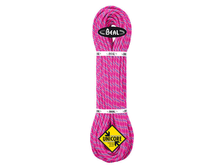 Klatretau Beal ICE LINE 8,1mmx60m DRY | Dynamisk halvtau | Rosa 